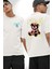Bugün Değil Beyaz Oversize Kadın Erkek Ön ve Sırt Baskılı T-Shirt 1