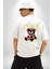 Bugün Değil Beyaz Oversize Kadın Erkek Ön ve Sırt Baskılı T-Shirt 4