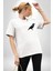 3 Gözlü Kuzgun Beyaz Oversize Kadın Erkek Ön ve Sırt Baskılı T-Shirt 3