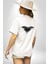 3 Gözlü Kuzgun Beyaz Oversize Kadın Erkek Ön ve Sırt Baskılı T-Shirt 4