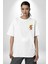 Sık Sık Mutlu Gülmek Teddy Bear Beyaz Oversize Kadın Erkek Ön ve Sırt Baskılı T-Shirt 5