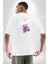 Asla Asla Deme Beyaz Oversize Kadın Erkek Ön ve Sırt Baskılı T-Shirt 2