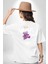 Asla Asla Deme Beyaz Oversize Kadın Erkek Ön ve Sırt Baskılı T-Shirt 4