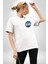Nasa Apollo Programı Beyaz Oversize Kadın Erkek Ön ve Sırt Baskılı T-Shirt 3