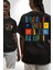 Geleçeği Seninle Planlayalım Siyah Oversize Kadın Erkek Ön ve Sırt Baskılı T-Shirt 1