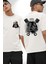 Darth Vader Star Wars Araba Motoru Güçlendir Beyaz Oversize Kadın Erkek Ön ve Sırt Baskılı T-Shirt 1