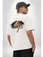 Kırık Duvar Kaplan Beyaz Oversize Kadın Erkek Ön ve Sırt Baskılı T-Shirt 4