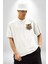 Kırık Duvar Kaplan Beyaz Oversize Kadın Erkek Ön ve Sırt Baskılı T-Shirt 5