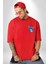 Do It Later Stitch Biberon Animasyon Kırmızı Oversize Kadın Erkek Ön ve Sırt Baskılı T-Shirt 3