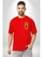 Yerine Sevemem Aslan Sarı Kırmızı Kırmızı Oversize Kadın Erkek Ön ve Sırt Baskılı T-Shirt 3