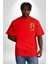 Yerine Sevemem Aslan Sarı Kırmızı Kırmızı Oversize Kadın Erkek Ön ve Sırt Baskılı T-Shirt 5