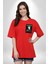 Roonoa Zoro Luffy One Piece Anime Kırmızı Oversize Kadın Erkek Ön ve Sırt Baskılı T-Shirt 3