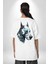 Robot Cyborg Köpek Doberman Beyaz Oversize Kadın Erkek Ön ve Sırt Baskılı T-Shirt 4