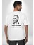 Atatürk 10 Kasım Anma Beyaz Oversize Kadın Erkek Ön ve Sırt Baskılı T-Shirt 4