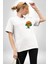 Karete Çocuk Bonsai Beyaz Oversize Kadın Erkek Ön ve Sırt Baskılı T-Shirt 5
