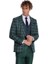 Mavi Yelekli Slim Fit Ekose Yeşil Erkek Takım Elbise - Wessi 3