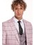 Ekose Ceketli Slim Fit Pembe Erkek Takım Elbise - Wessi 2
