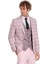 Ekose Ceketli Slim Fit Pembe Erkek Takım Elbise - Wessi 5