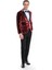 Kadife Slim Fit Bordo Erkek Smokin Ceket - Wessi 3