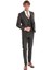 Ekose Ceketli Slim Fit Füme Erkek Takım Elbise - Wessi 5