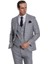 Ekose Ceketli Slim Fit Açık Gri Erkek Takım Elbise - Wessi 2