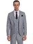 Ekose Ceketli Slim Fit Açık Gri Erkek Takım Elbise - Wessi 3
