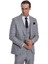 Ekose Ceketli Slim Fit Açık Gri Erkek Takım Elbise - Wessi 4