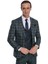 Ekose Ceketli Desenli Slim Fit Yeşil Erkek Takım Elbise - Wessi 1