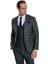 Ekose Ceketli Desenli Slim Fit Yeşil Erkek Takım Elbise - Wessi 2