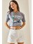Füme Baskılı Bisiklet Yaka Crop T-Shirt 5YXK1-48565-33 3