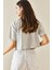 Gri Baskılı Bisiklet Yaka Crop T-Shirt 5YXK1-48564-03 5