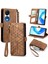 Honor X7BILE Uyumlu Cüzdan Kılıf Geometrik Kabartmalı Pu Deri Kickstand Kart Yuvaları Flip Folyo Kapak (Yurt Dışından) 1