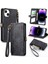 iPhone 14ILE Uyumlu Cüzdan Kılıf Geometrik Kabartmalı Pu Deri Kickstand Kart Yuvaları Flip Folyo Kapak (Yurt Dışından) 1