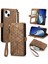 iPhone 15 Plusile Uyumlu Cüzdan Kılıf Geometrik Kabartmalı Pu Deri Kickstand Kart Yuvaları Flip Folyo Kapak (Yurt Dışından) 1