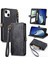 iPhone 15 Plusile Uyumlu Cüzdan Kılıf Geometrik Kabartmalı Pu Deri Kickstand Kart Yuvaları Flip Folyo Kapak (Yurt Dışından) 1