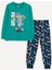 Lcw Kids Bisiklet Yaka Baskılı Uzun Kollu Erkek Çocuk Pijama Takımı 1