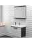 Gris 80 cm Siyah-Gri Banyo Dolabı Takımı 2