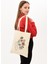 GiftBagsflowers&womans Designed Tote Natural Doğal Pamuk Kanvas Bez Çanta 4