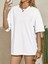 Kadın Basic Bisiklet Yaka Salaş Oversize Boyfriend T-Shirt 1