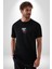 Asla Asla Deme Siyah Oversize Kadın Erkek Ön Orta Minimal Baskılı T-Shirt 5