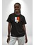 My Hero Academia Boku Anime Siyah Oversize Kadın Erkek Ön Orta Minimal Baskılı T-Shirt 3