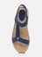 Yula Indigo Mavi Kadın Espadril Sandalet 4