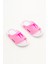 Çocuk Unisex Pembe Logolu Poıli Taban Terlik 3
