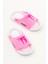 Çocuk Unisex Pembe Logolu Poıli Taban Terlik 4