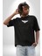 Harry Potter Beyaz Baykuş Dövme Siyah Oversize Kadın Erkek Ön Orta Minimal Baskılı T-Shirt 2