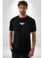 Harry Potter Beyaz Baykuş Dövme Siyah Oversize Kadın Erkek Ön Orta Minimal Baskılı T-Shirt 5