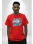 At Mandala Kafası Pamuklu Bisiklet Yaka Kadın Erkek Oversize Boyfriend Dijital Baskılı Kırmızı T-Shirt 1