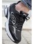 Erkek Siyah Beyaz Sneaker Hafif ve Esnek Yapısıyla Koşu ve Yürüyüş İçin İdeal 4