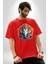 Hindu Fil Bereket Tanrısı Pamuklu Bisiklet Yaka Kadın Erkek Oversize Boyfriend Dijital Baskılı Kırmızı T-Shirt 5