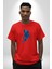 Basketbol Mars Uzay Smaçı Pamuklu Bisiklet Yaka Kadın Erkek Oversize Boyfriend Dijital Baskılı Kırmızı T-Shirt 5